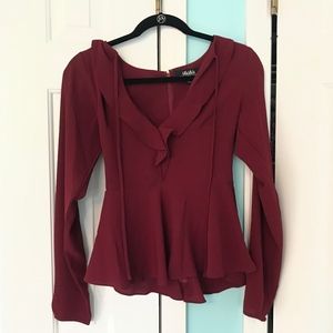 Red Lulu's Blouse size S